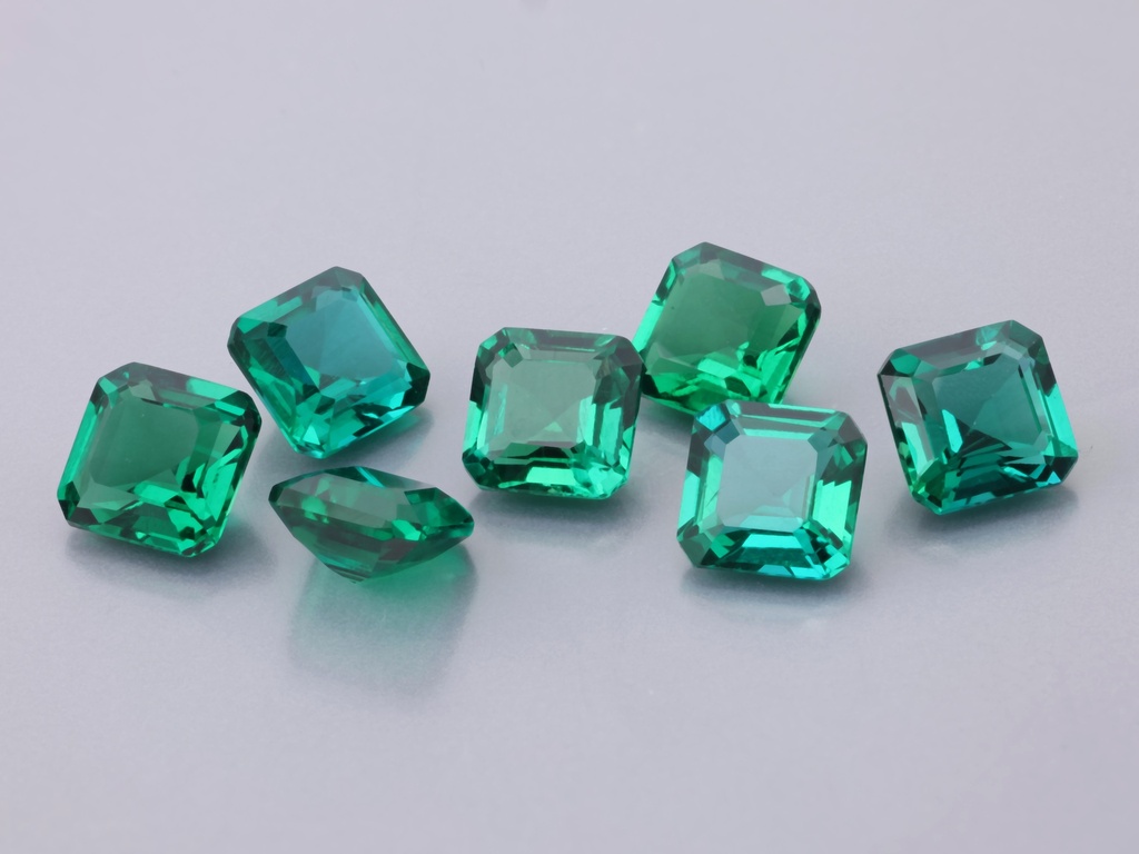 Hydrothermal/Lab Grown Emerald 5.00mm Square Emerald Cut