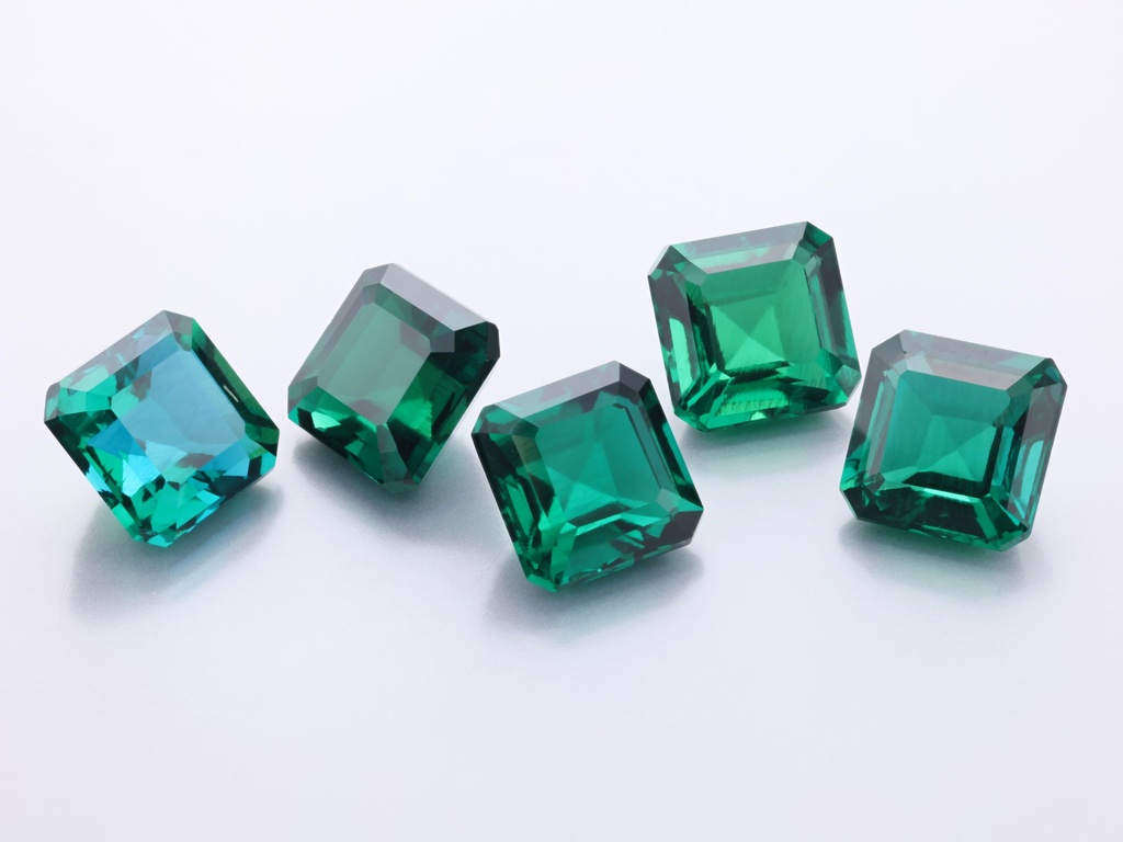 Hydrothermal/Lab Grown Emerald 8.00mm Square Emerald Cut