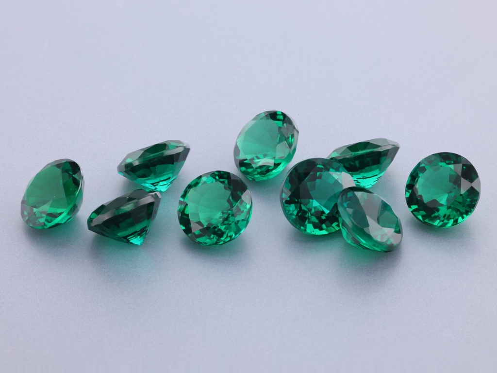Hydrothermal/Lab Grown Emerald 6.50mm Round