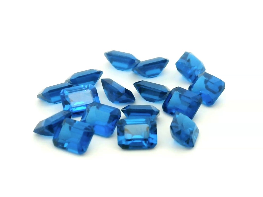 [MBOS0504C] Synthetic Spinel 5x4mm Emerald Cut Cobalt Blue