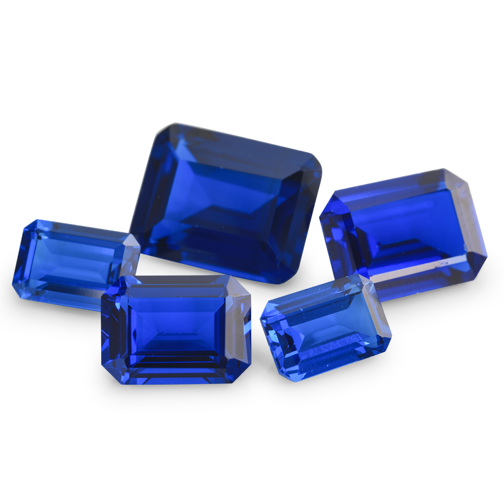 [MBOS2015C] Synthetic Spinel 20x15mm Emerald Cut Cobalt Blue
