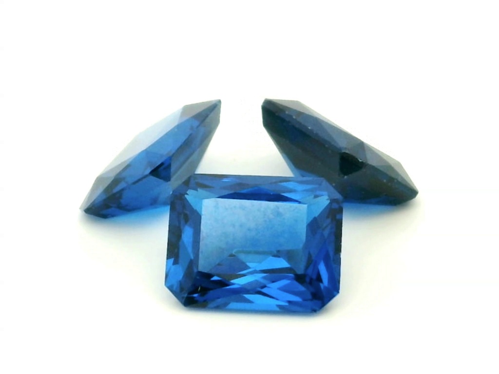 Synthetic/Lab Grown Spinel 9x7mm Radiant Emerald Cut Cobalt Blue