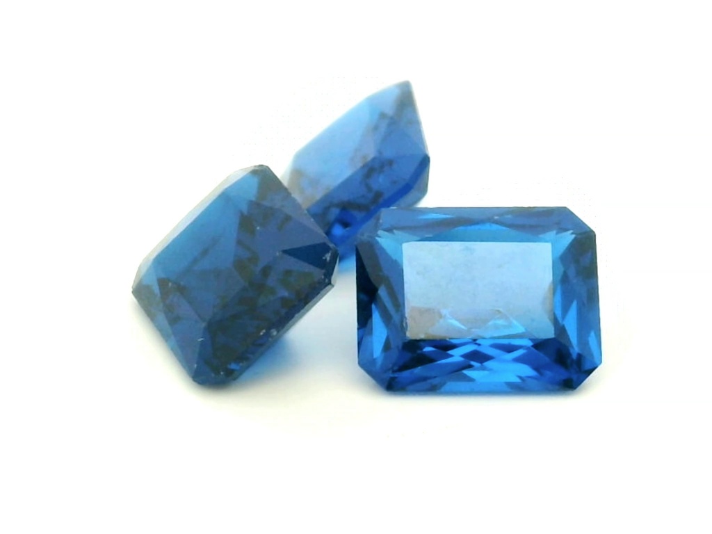 [MBON1109C] Synthetic Spinel 11x9mm Radiant Emerald Cut Cobalt Blue
