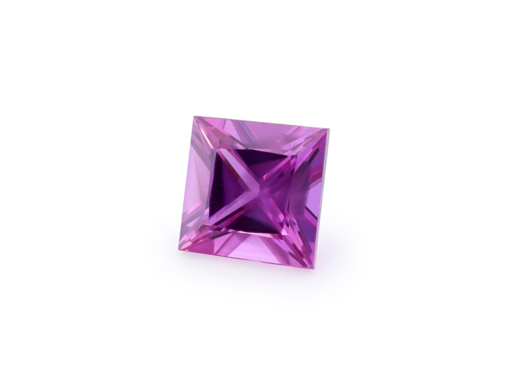 Pink Sapphire 3.75mm Princess Cut Dark