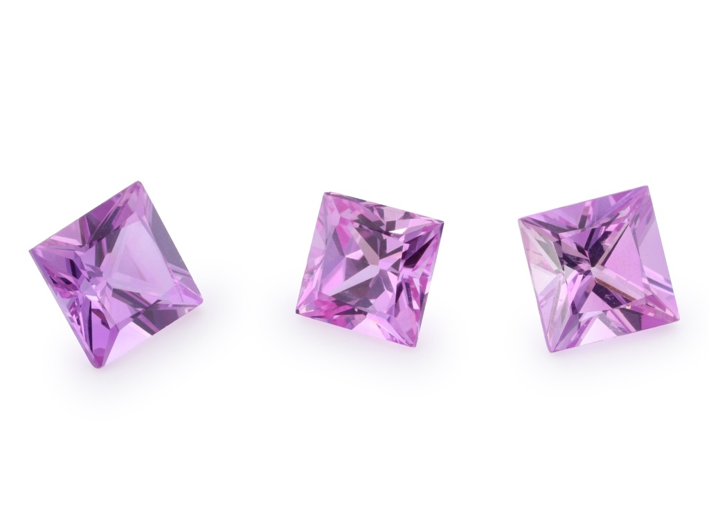 Pink Sapphire 3.00mm Princess Cut Mid