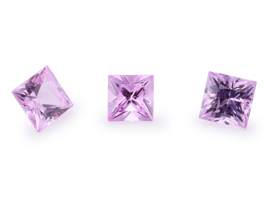 Pink Sapphire 3.50mm Princess Cut Light