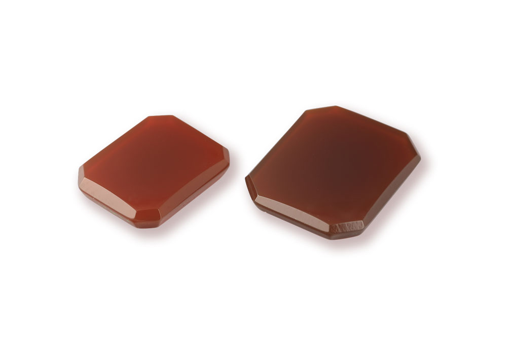 German Cut Carnelian 14x12mm Octagonal Buff Top 