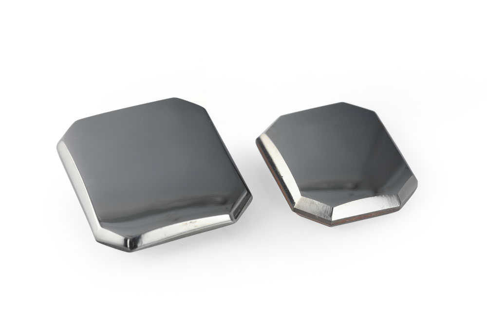 [HEP1008] German Cut Haematite 10x8mm Octagonal Buff Top 