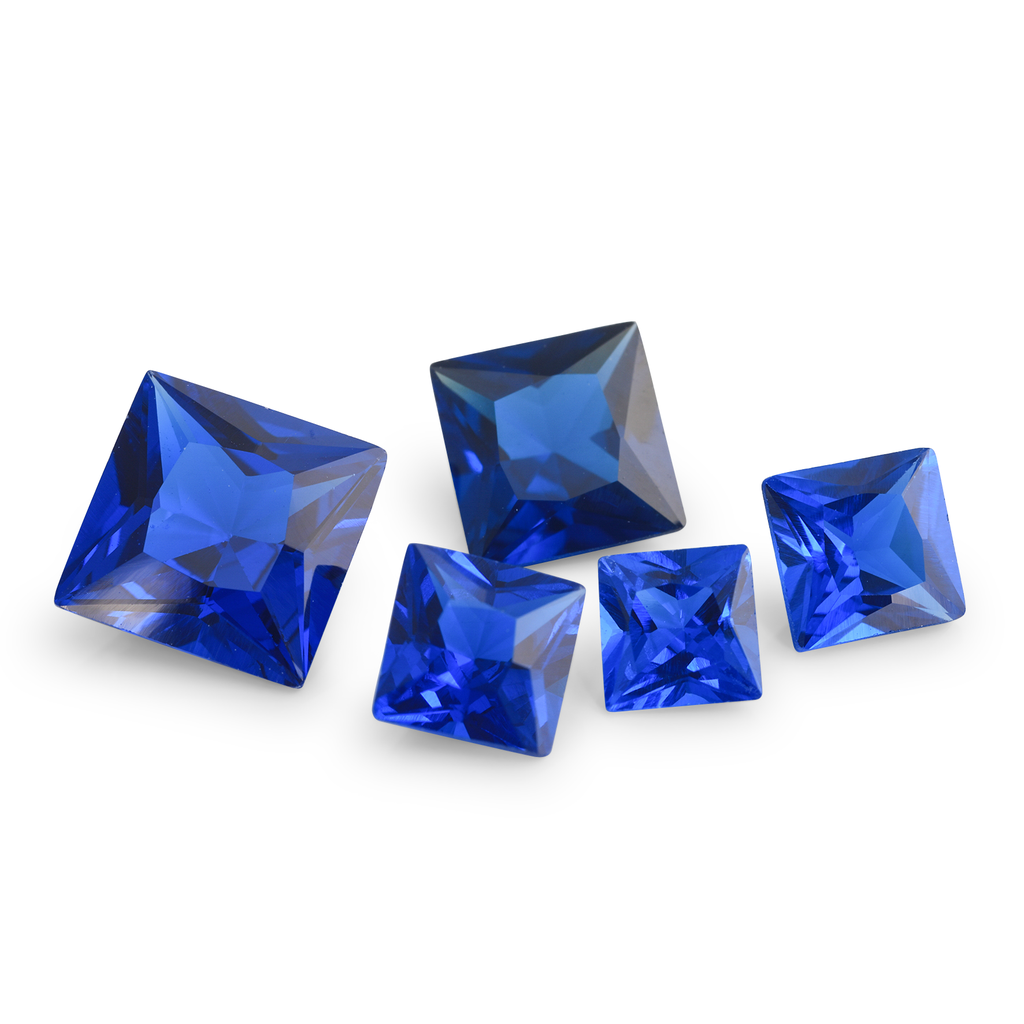 Synthetic/Lab Grown Spinel 3.00mm Princess Cut Cobalt Blue