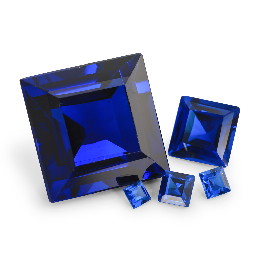 Synthetic/Lab Grown Spinel 15mm Carre Cut Cobalt Blue