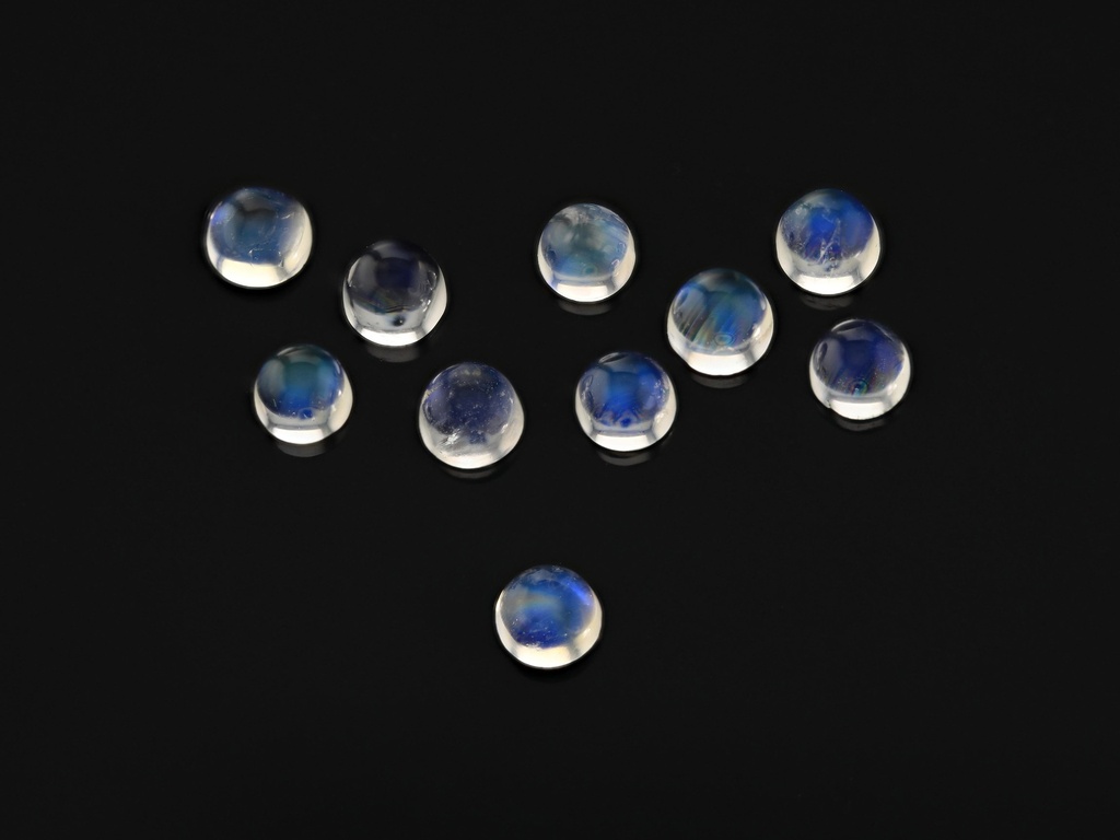 Blue Moonstone 3.00mm Round Cabochon