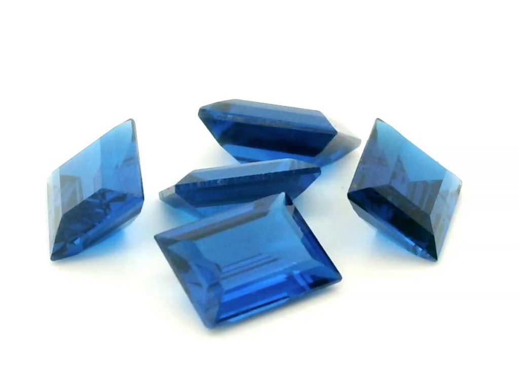 Synthetic/Lab Grown Spinel 8x6mm Baguette Cobalt Blue