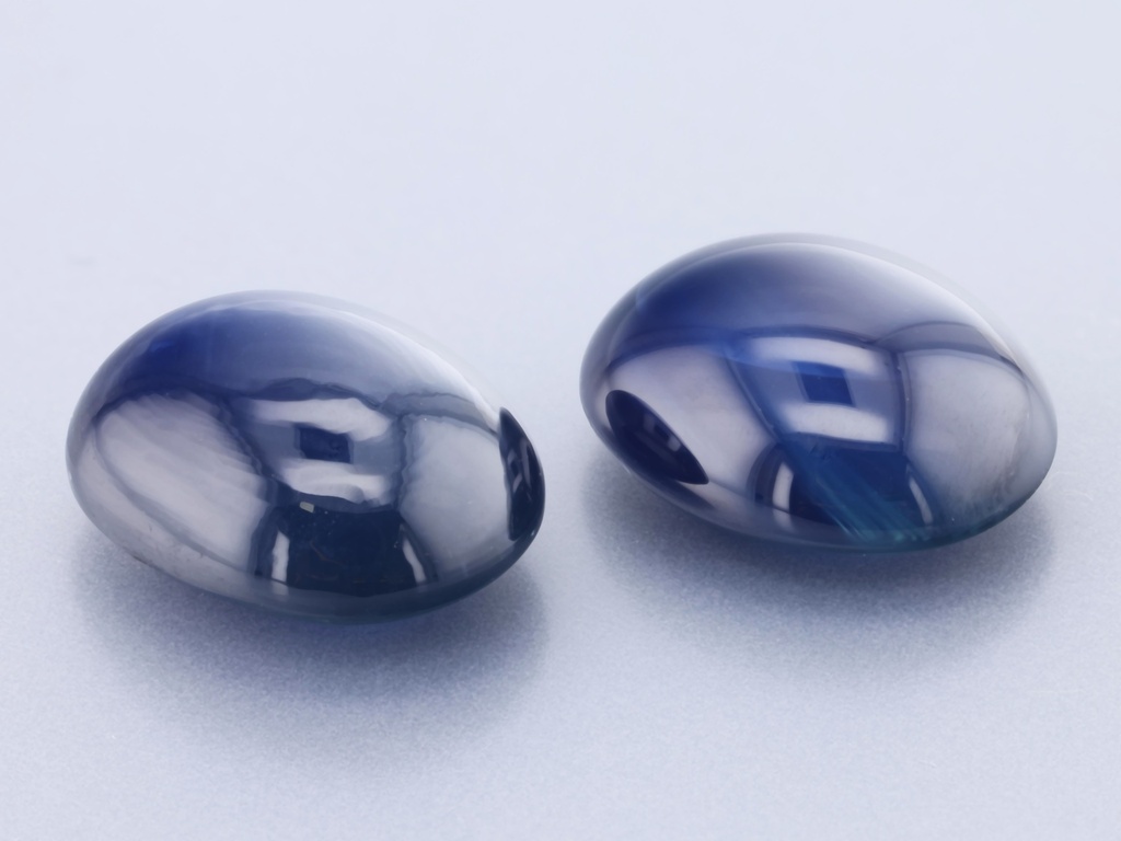[SAVC1008P2] Blue Sapphire 10x8mm Oval Cabochon