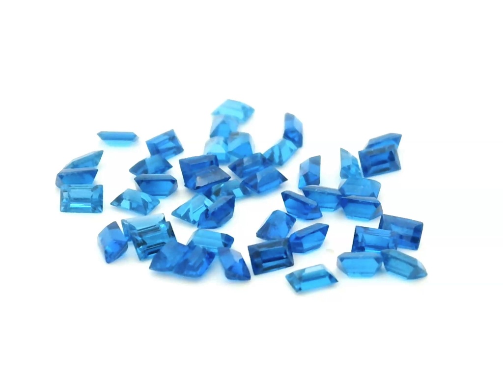Synthetic/Lab Grown Spinel 3x2mm Baguette Cobalt Blue