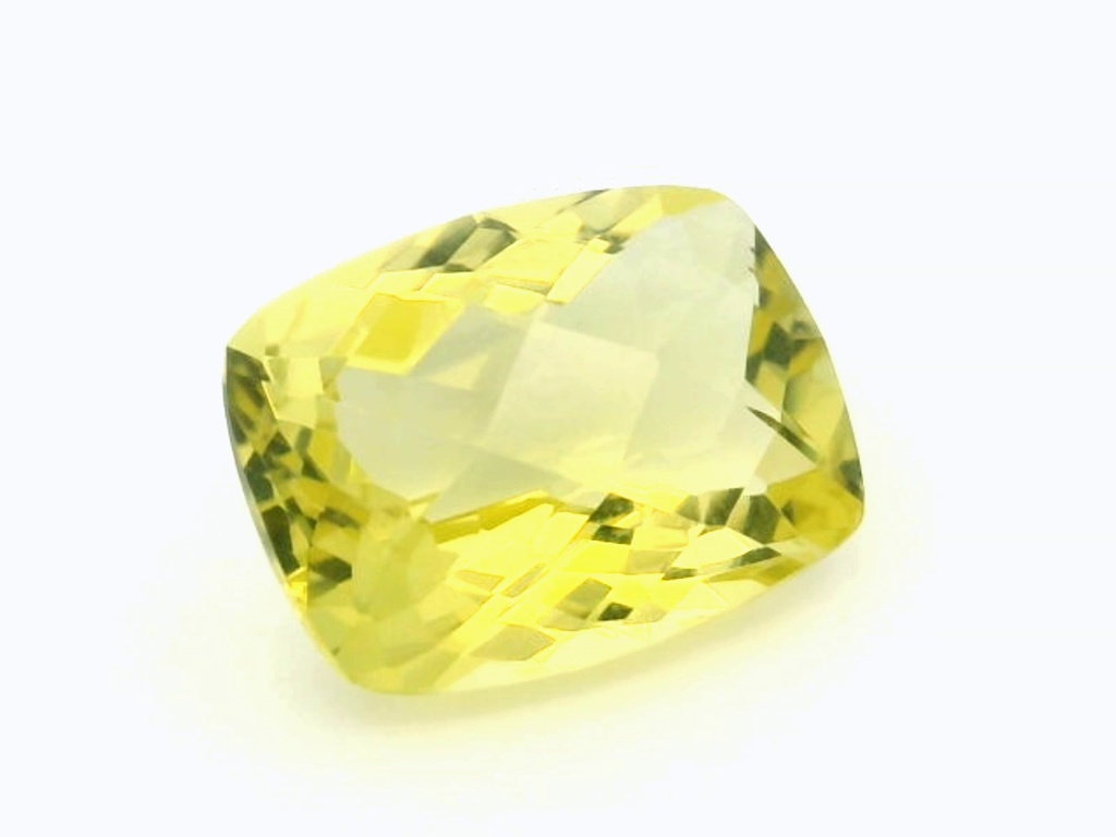 [QLAH1612] Lemon Quartz 16x12mm Cushion Chequerboard