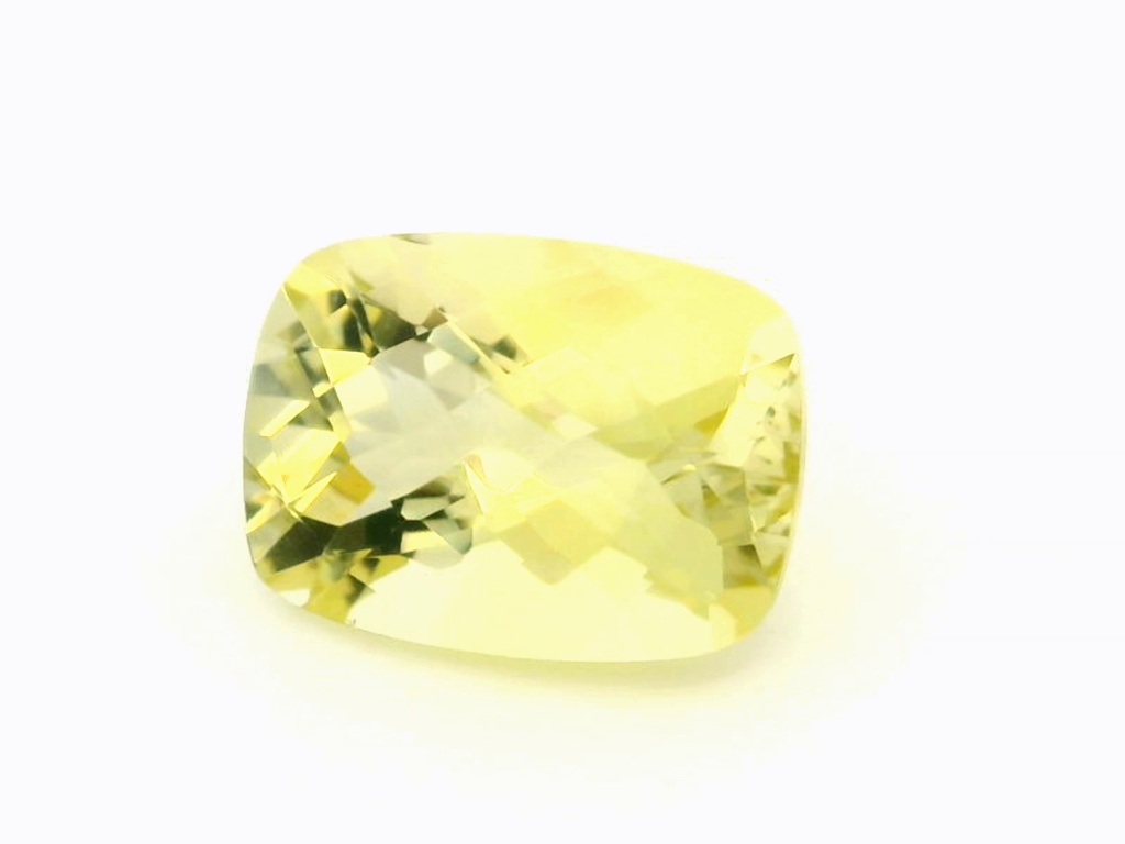 [QLAH1813] Lemon Quartz 18x13mm Cushion Chequerboard