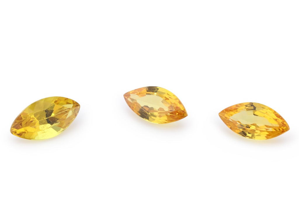 [SYJ20097] Beryllium Treated Sapphire 6x3mm Marquise Yellow