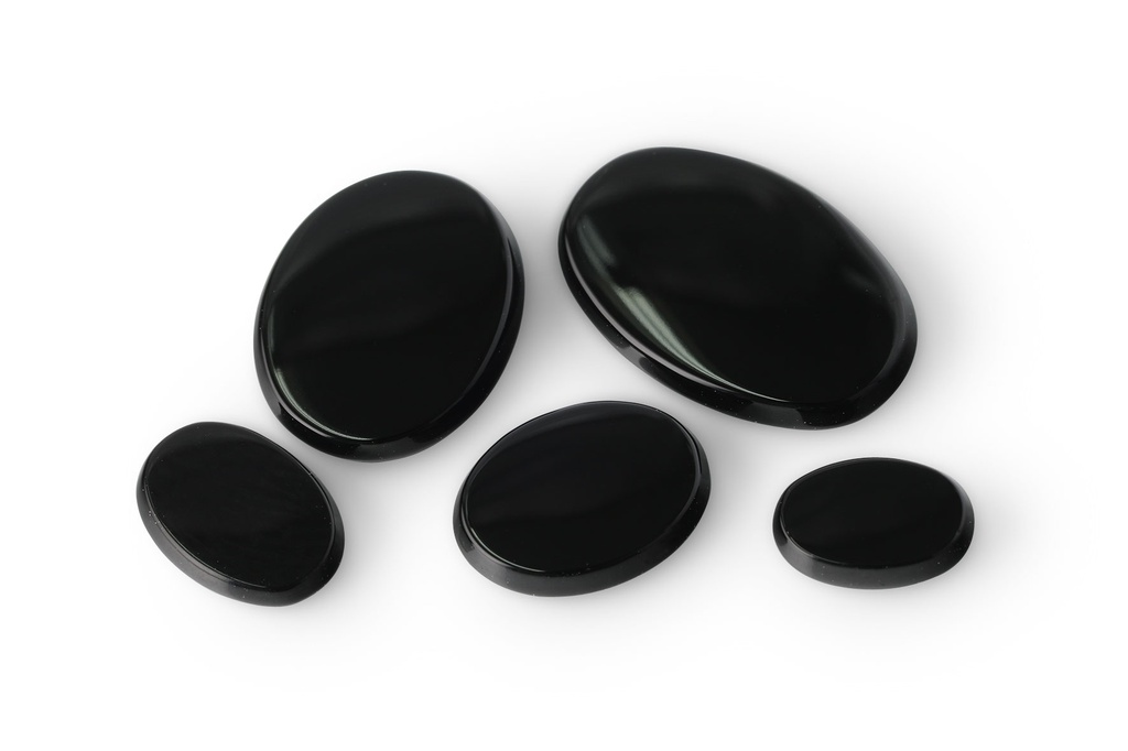 Onyx 14x10mm Oval Double Bevel Buff Top