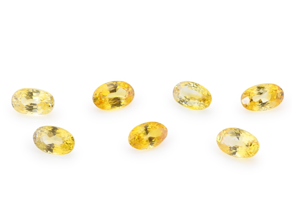 [SYTV0503] Beryllium Treated Sapphire 5x3mm +/- Oval Yellow