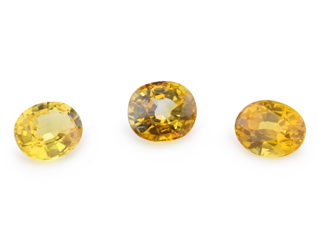 [SYTV0504] Beryllium Treated Sapphire 5x4mm +/- Oval Yellow