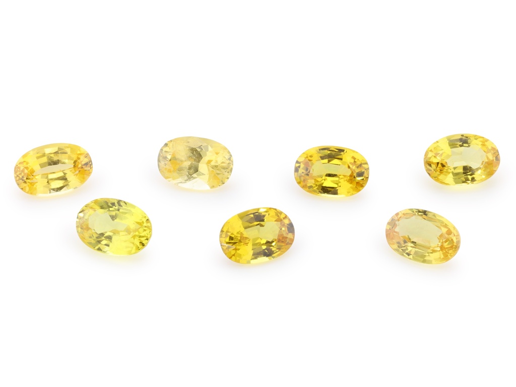 [SYTV0604] Beryllium Treated Sapphire 6x4mm +/- Oval Yellow Orange