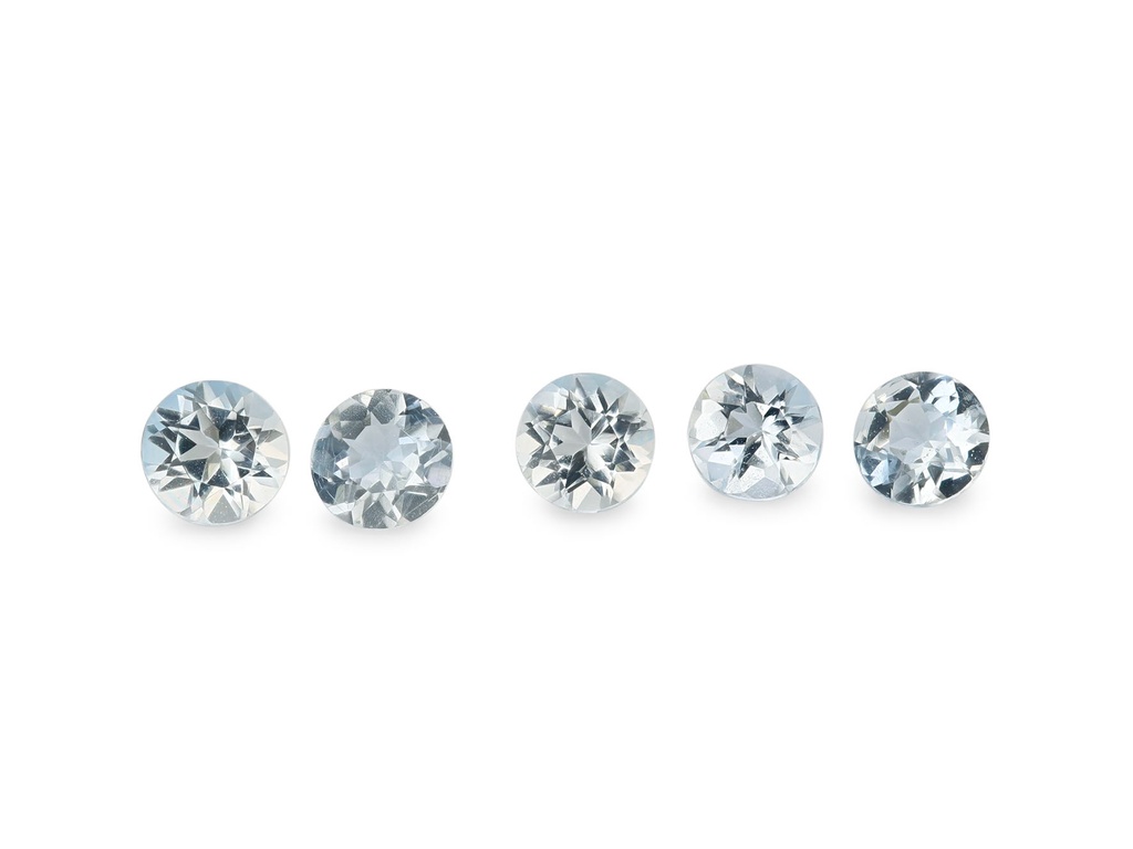 [BARB0250A] Aquamarine 2.50mm Round Light Blue