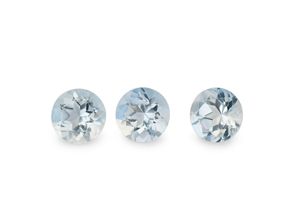 [BARB0350A] Aquamarine 3.50mm Round Dark