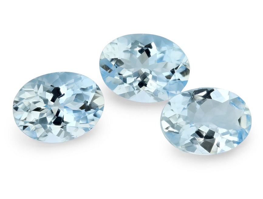 [BAVB0806A] Aquamarine 8x6mm Oval Mid Blue