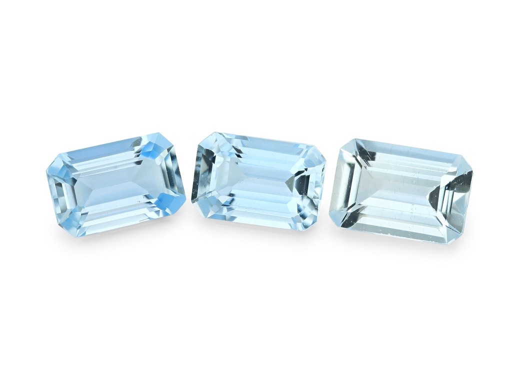 [BAOS0604A] Aquamarine 6x4mm Emerald Cut Mid Blue