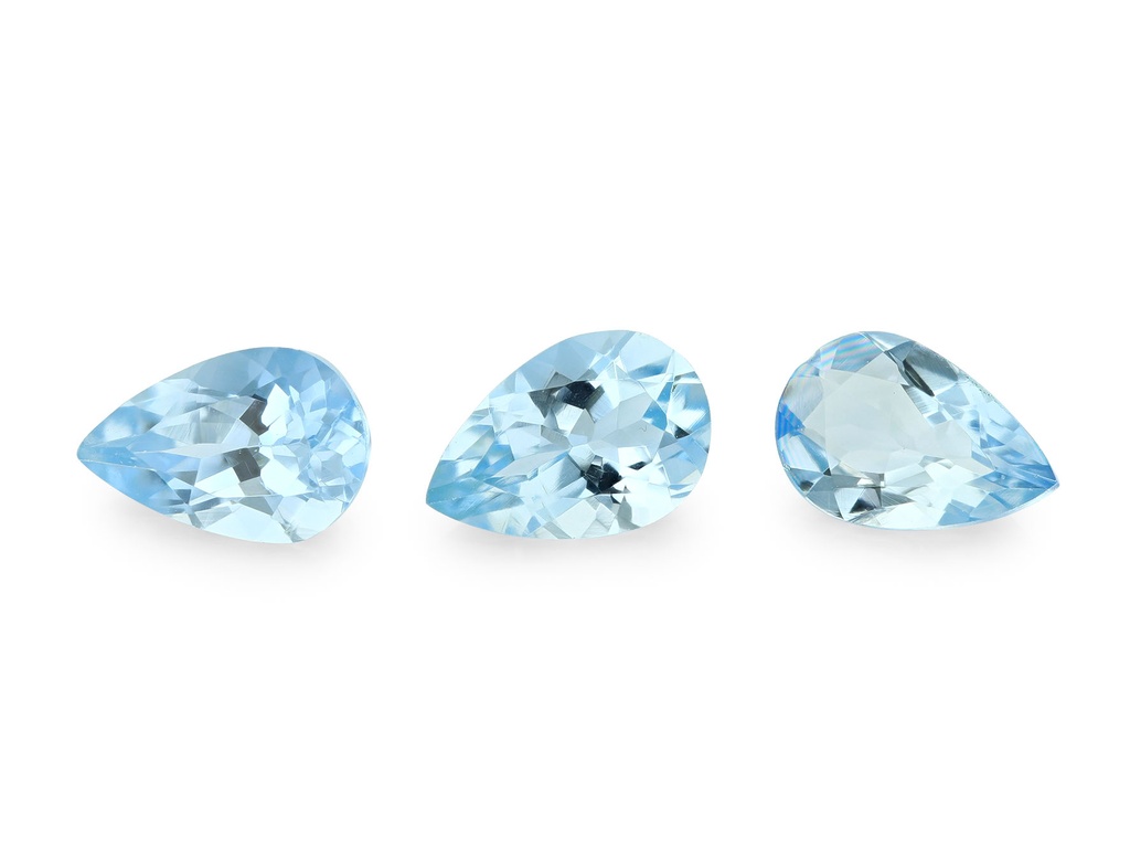 [BAPB0604A] Aquamarine 6x4mm Pear Shape Mid Blue