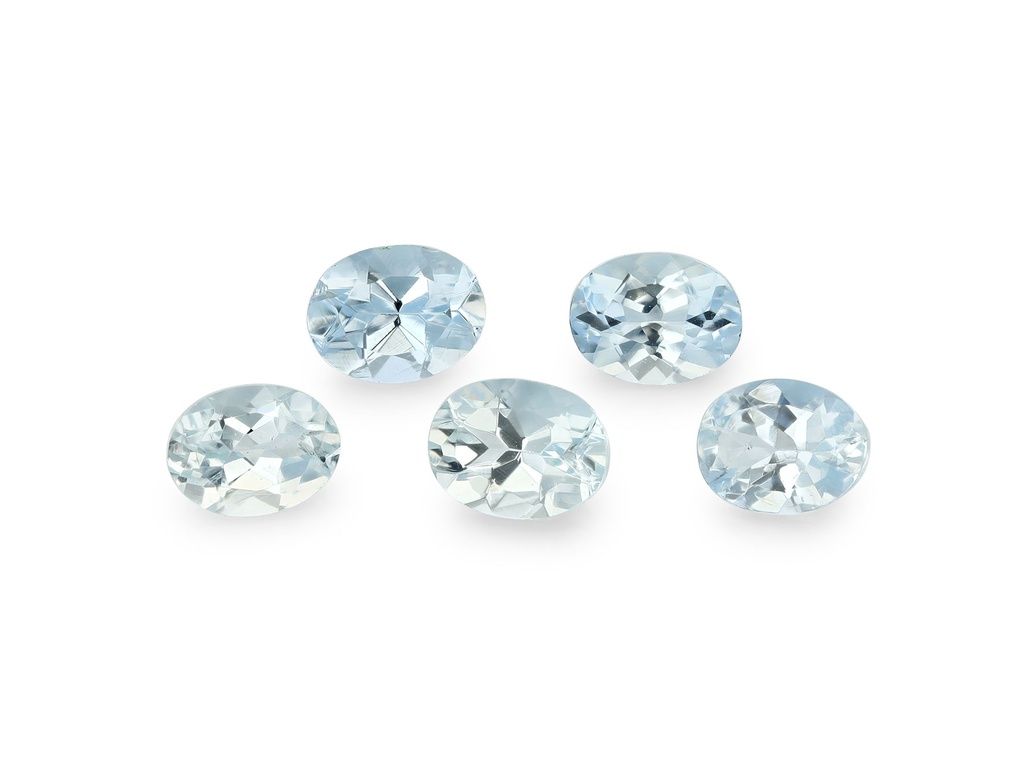 [BAVB0403A] Aquamarine 4x3mm Oval Mid Blue