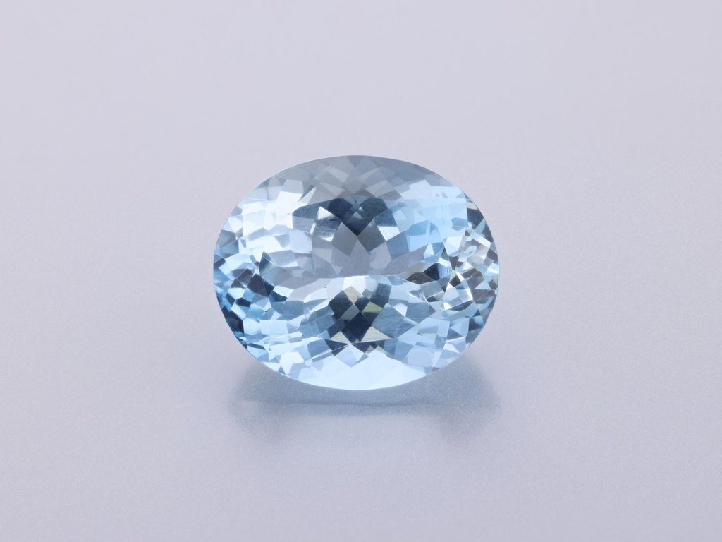 [BAVB1109X4] Aquamarine 11.1x9.1mm Oval Mid Blue