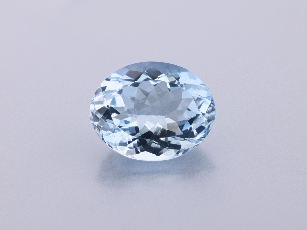 [BAVB1008] Aquamarine 10x8mm Oval Mid Blue