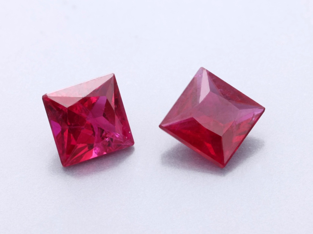 Ruby 3.75mm Princess Cut Red