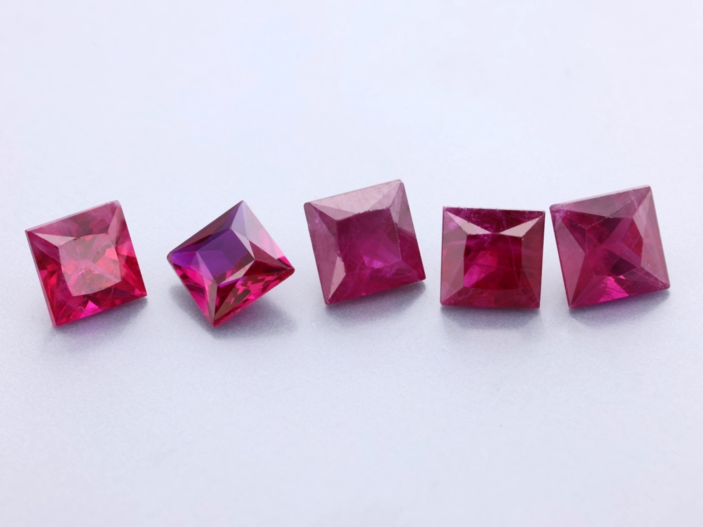 Ruby 3.50mm Princess Cut Red