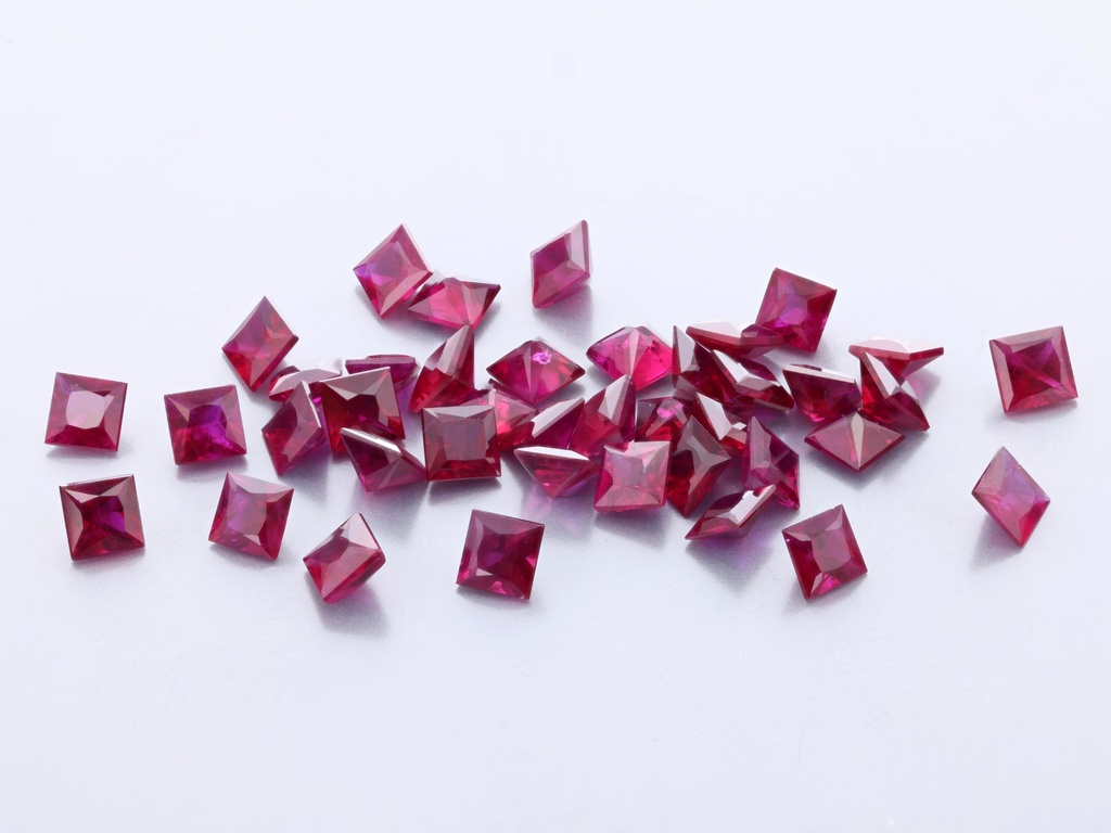 Ruby 2.50mm Princess Cut Red