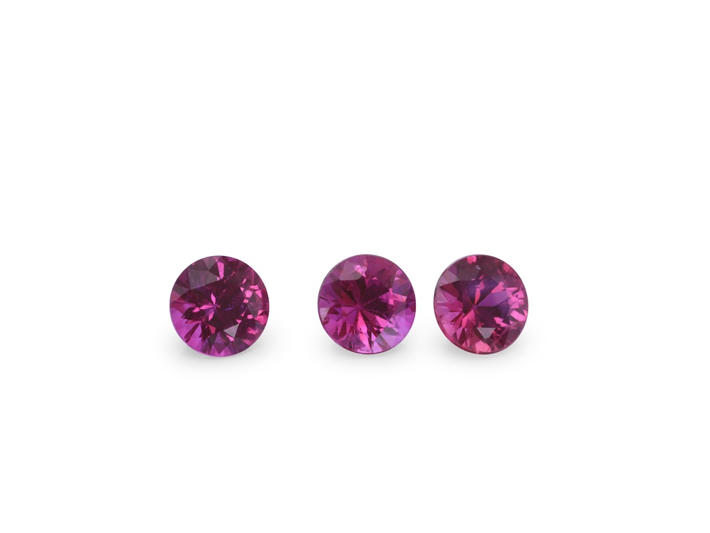 Ruby 3.25mm Round Pink Red