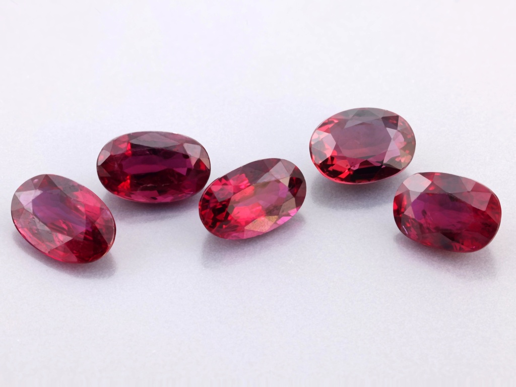 Ruby 6x4mm +/- Oval Dark Red
