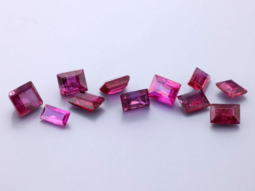 Ruby 3.5x2mm+/- Baguette Mixed Parcel LQ