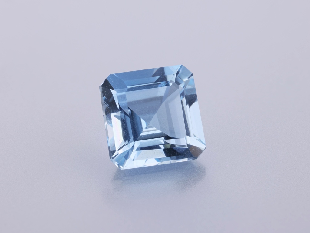[BAOS0700X3] Aquamarine 7.00mm Square Emerald Cut Light Blue