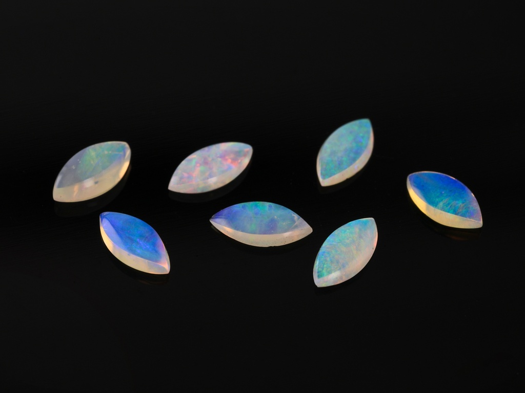 [NWMC0502] White Opal 5x2.5mm Marquise
