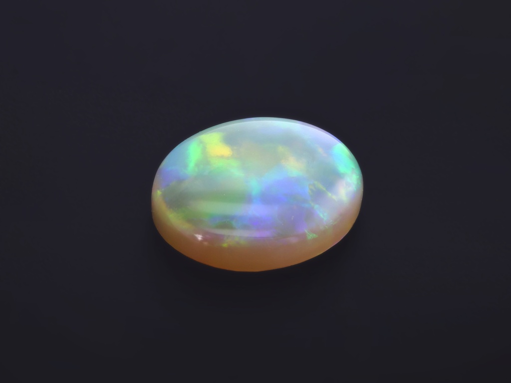 White Opal 11.8x9.8mm Oval Cabochon
