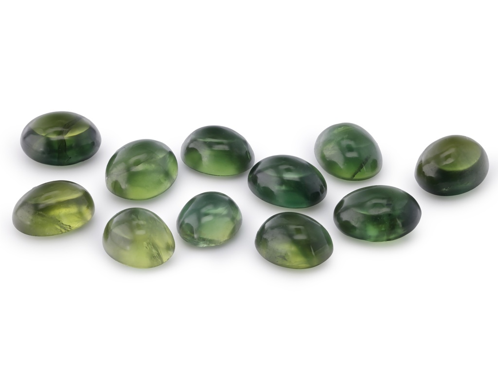[SGVC0504P1] Australian Sapphire 5x4mm+/- Oval Cabochon Green