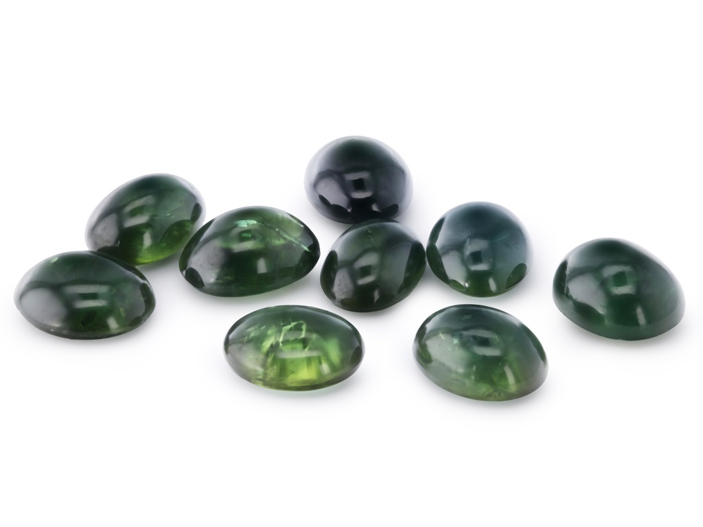 [SGVC0806P2] Australian Sapphire 8x6mm+/- Oval Cabochon Teal