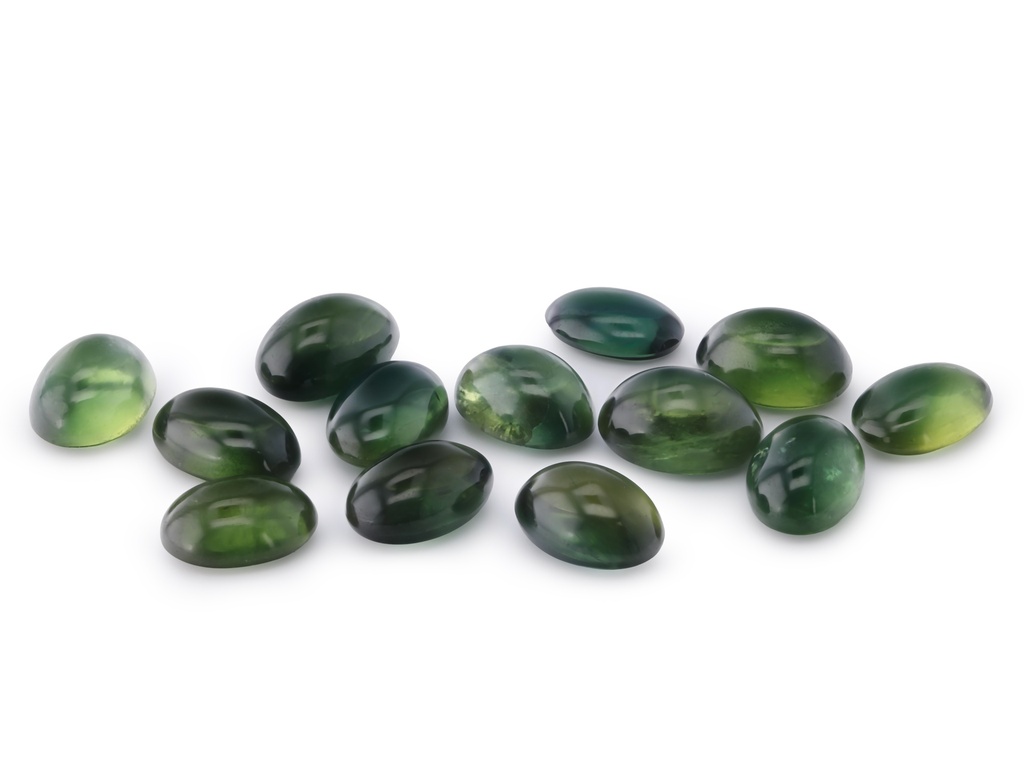 [SGVC0604P2] Australian Sapphire 6x4mm+/- Oval Cabochon Teal