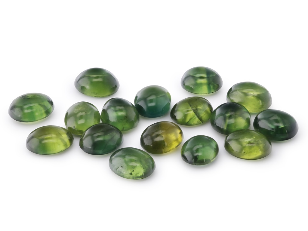 [SGVC0605P4] Australian Sapphire 6x5mm+/- Oval Cabochon Green