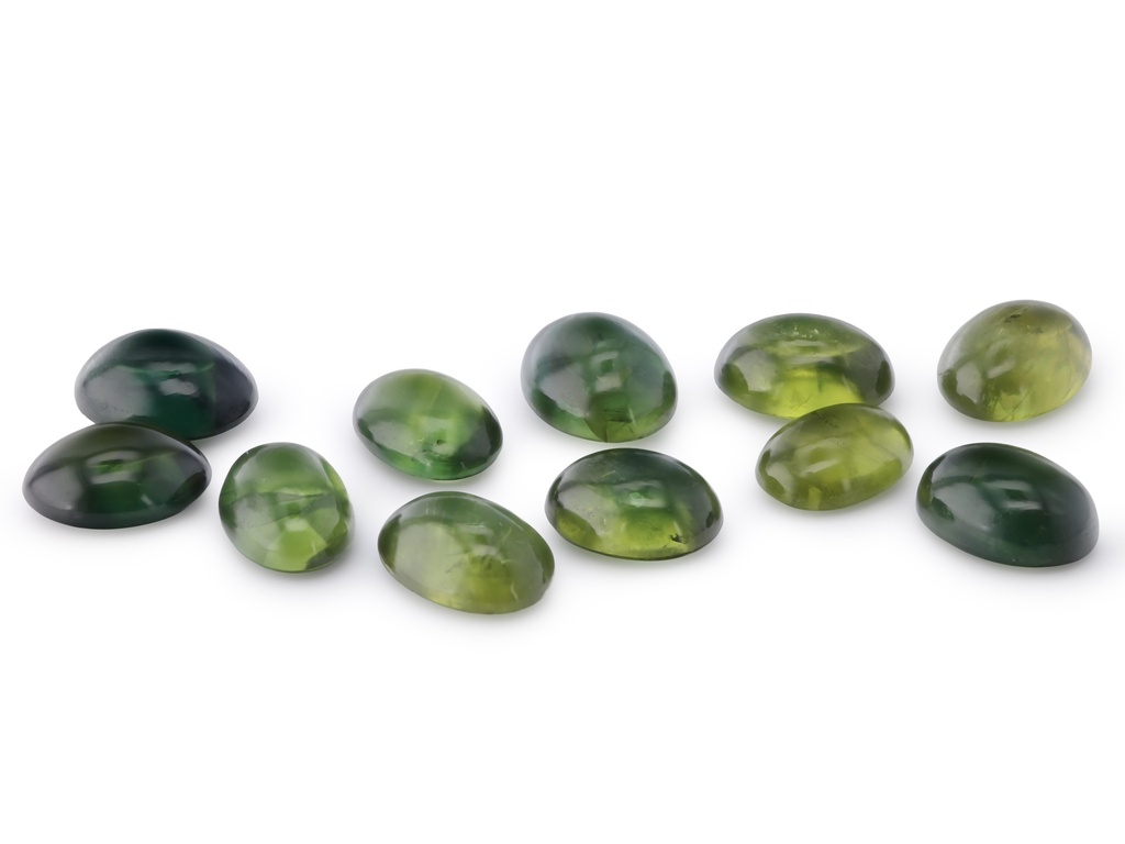 [SGVC0705P1] Australian Sapphire 7x5mm+/- Oval Cabochon Green