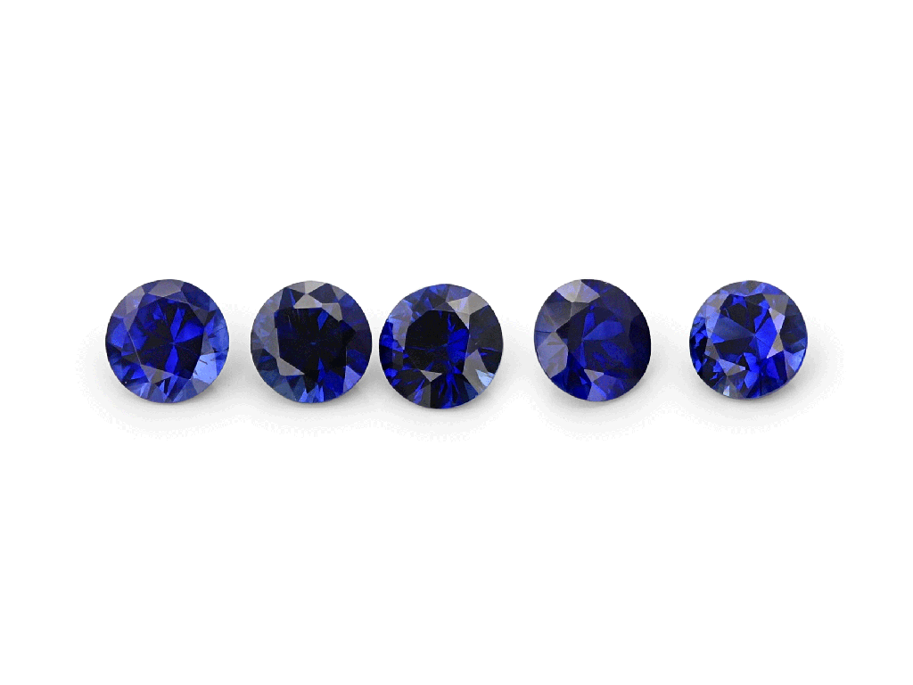 Ceylon Sapphire 2.25mm Round Mid to Dark Blue