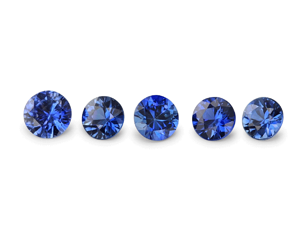 Ceylon Sapphire 1.75mm Round Mid to Dark Blue