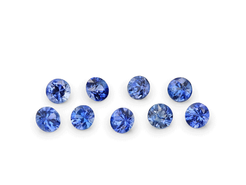 Ceylon Sapphire 1.75mm Round Light to Mid Blue
